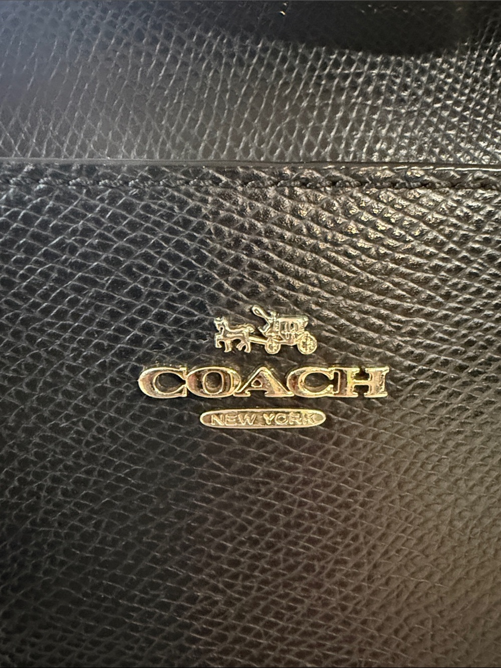 Coach Black Leather Crossbody with Gold Hardware - Picture 2 of 9